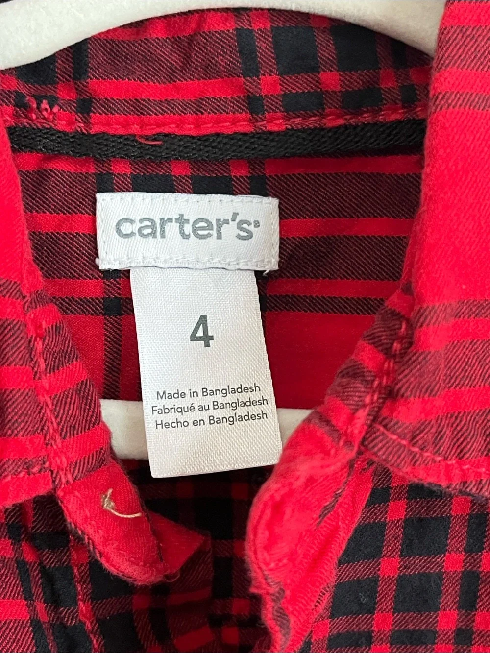 ⭐️⭐️PICK 5 / $20 Carter's Red & Black Plaid Button-Up Shirt